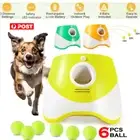Dog Ball Launcher Thrower Automatic Tennis Fetch Throwing Machine + 6 Balls AUS