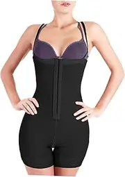 [ANDRESLAD] Shapewear Tummy Control Bodysuit Tummy Control Workout Bodysuit Breathable Fabric Sizing: s Black Shape Bodysuit