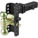 VEVOR Adjustable Trailer Hitch, 152.4 mm Drop & 114.3 mm Rise Hitch Ball Mount with 50.8 mm Receiver, Solid Tube, 6350 kg GTW, 50.8 mm and 58.7 mm 45#