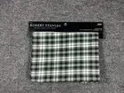 Robert Stanley Home Collection Plaid Table Runner White, Navy & Green 14”x72”