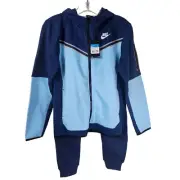 Nike Sportswear Tech Fleece Hoodie / Pant Set Youth XXL Blue Causal Athleisure