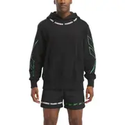 Reebok X Pleasures Hoodie Black Mens Casual Pullover Hooded Jumper Jacket