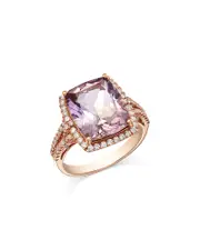 Bloomingdale's Fine Collection Ametrine & Diamond Halo Ring in 14K Rose Gold