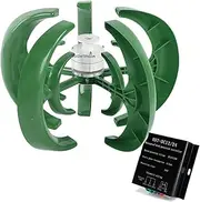 HUIZHITENGDA Low Noise 5000W 5 Blades Free Energy Windmill 12V 24V 48V Wind Power Small Wind Turbine Generator MPPT Controller for Home Use(with Controller),220v
