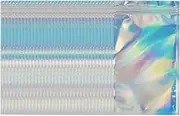Resealable Zip Lock Mylar Holographic Bags, 100 Pieces, Aluminum Foil Laser for Party Favor Food Storage (Holographic Color, 16 x 20 cm)