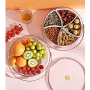 Fruit Storage Basket Tray with Lid Fruit Snacks Basket Organizer Compartment Box