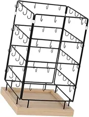 ａ aternee Rotating Earring Display Stand Jewelry Tower Iron Storage Jewelry Rack Jewelry Holder Organizer for Hair Accessories Shops