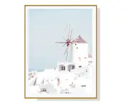 Mediterranean Landscape Gold Frame Canvas