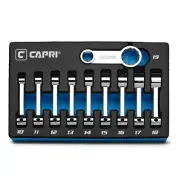 Capri Tools 3/8 in. Drive Torque Adapter Set, 12-Point Box End, Metric, 10-Piece