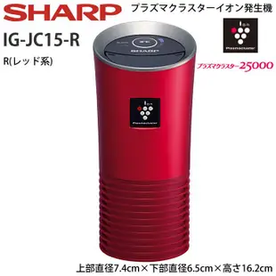 (和風小舖) 新款 SHARP IG-JC15 車用 高濃度空氣清淨機 /IG-HC15 參考