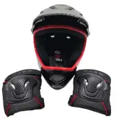 Bell Sanction Full Face MTB Bike Helmet Adult Small Gloss Black Scratch W/ Pads