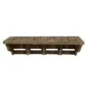 Wood Wall Mounted Coat Rack Entryway Hanging Shelf 3 Hooks Brown