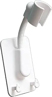 Shower Head Holder Handheld Shower Holder Wall Mount Shower Bracket Waterproof Strong Load Bearing Adhesive Adjustable Angle Handheld Showerhead Holder for Bathroom