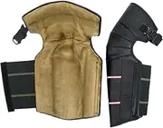 Motorcycle Windproof Leg Guards Knee Brace PU Leather Reflective Strips Full Protective Chaps for Winter Ski Accessories