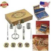 Premium Stainless Steel Vintage Scissors Set - Essential Sewing & Crafting Kit