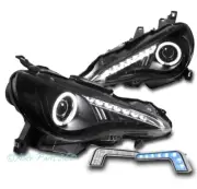 For 12-16 Subaru BRZ LED CCFL Halo Projector Headlight Lamp Black Left+Right Set (for: Subaru)