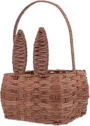 Parliky Woven Storage Basket for Kitchen Outdoor Use Versatile Picnic Fruit Basket for Home Decor Garden Camping Stylish Household Organizer