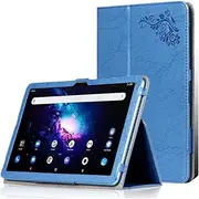 Zshion Tablet Case Cover Compatible with TCL TABMAX 10.4", Print Pattern PU Leather Folding Stand Cover for TCL TABMAX 10.4 inch (Blue)