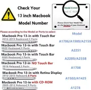 MacBook Pro 13 inch Case 2016-2023 Hard Shell Cover for MacBook Compatible with