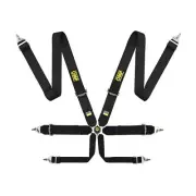 New OMP Saloon Pull Up 6 - point Safety Belts black