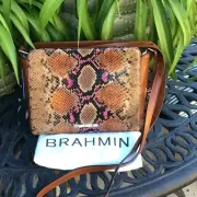 Brahmin Crossbody Shoulder Handbag. Marmalade Tangelo. NWT