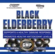 Black Elderberry Supplement Support Healthy Immune System 60 Liposomal Tablets