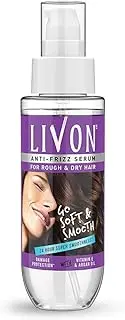 Livon Serum for Women for Dry & Rough Hair For 24 Hour Frizz-free Smoothness,With Argan Oil & Vitamin E, 100 ml