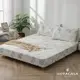 HOYACASA 100%精梳棉雙人三件式床包枕套組-田園印象