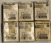 6 Master Lock Keyed Commercial Steel #500 Padlock All One Money
