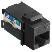 NSJ5EBK HUBW Net Select, Jack, Cat5e, 8-Position, Universal A/B, Black
