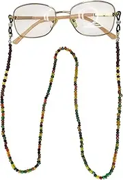 [Generic] Colorful Beaded Chain, Glasses Chains for Women, Beaded, Handmade Chain for Glasses, Crochet Eyeglass Chain, Eye Jewelry