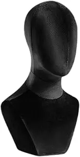 Amagogo Bust Mannequin Head Wig and Hats Display Stand with Shoulder Versatile Hat Display Stand Wig Holder for Shopping Mall Cap Wig , Black