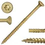 9 x 3" Star Drive Tan SaberDrive® Deck Screws 5 lb. Tub (368 pcs.)