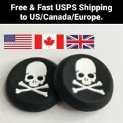 Skull and Crossbone Silicone Thumb Grip Caps for PS4 PS5 Xbox 360 Controller USA