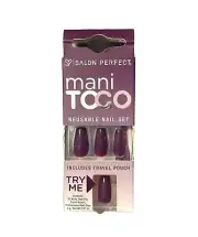 Salon Perfect Mani To Go Reusable Nail Set, Purple