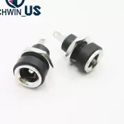 10PCS DC Power Supply Jack Socket 5.5 x 2.1mm Female Panel Mount Connector L3US