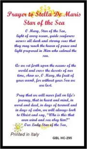Our Lady Star of the Seas Stella Maris Stone Slate Plaque with Easel Includes a