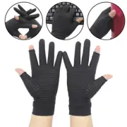 Exposing Two Fingers Mittens Copper Arthritis Compression Gloves Copper Fiber