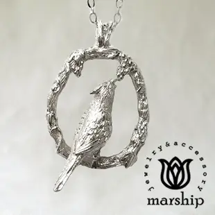 Marship 台北ShopSmart 日本銀飾品牌 葡萄與鸚鵡項鍊 925純銀 亮銀款