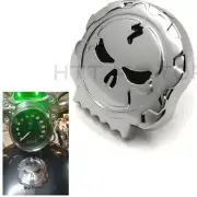 Vented Fuel Cap For Harley XL & Big Twin Gas Tank Cap 84-15 Chrome Skull Gas Cap
