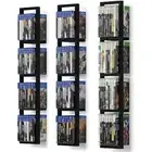 34" Black Floating Wall Shelves Set CD DVD Video Game Storage Cube Organizer
