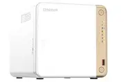 QNAP TS-462-4G 4-Bay desktop NAS, Intel Celeron N4505 dual-core, 4 GB DDR4 onboard not expandable, 4 x 3.5'/2.5' SATA 6Gb/s drive bays, 2 x M.2 2280 TS-462-4G