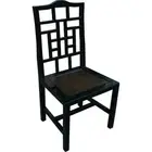 Chinese Black Lacquer Solid Elm Dinging Chair (39-108)