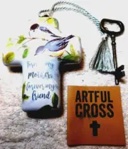 Demdaco~Demdaco Lift The Spirit Artful Cross For Decoration Use Only