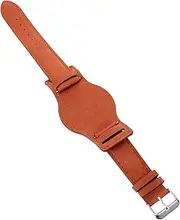 LALADEFIEE Retro Watch Strap Adults Watchband Wrist Watchband Replacement Leather Watch Band Wrist Watch Strap 22mm Watch Straps 22 Mm Watch Bands for Men 22mm Watchband Brown Stainless Steel