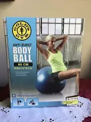 Gold's Gym 65cm Anti-Burst Exercise Body Ball, Blue New In Box