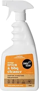 SimplyClean Orange Oven & BBQ Cleaner - Natural Citrus Degreaser with Pure Orange Oil - Heavy Duty - Caustic-Free - 750ml