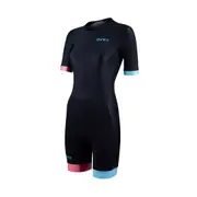 Zone3 Activate+ Women's Short Sleeve Trisuit - Black/Neon Size M