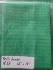 14 count Aida for Embroidery Cross Stitch 12" x 18" Kelly Green