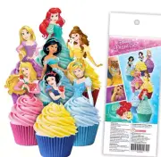 Disney Princess Wafer Cupcake Toppers - 16pc, cake toppers, birthday cupcakes